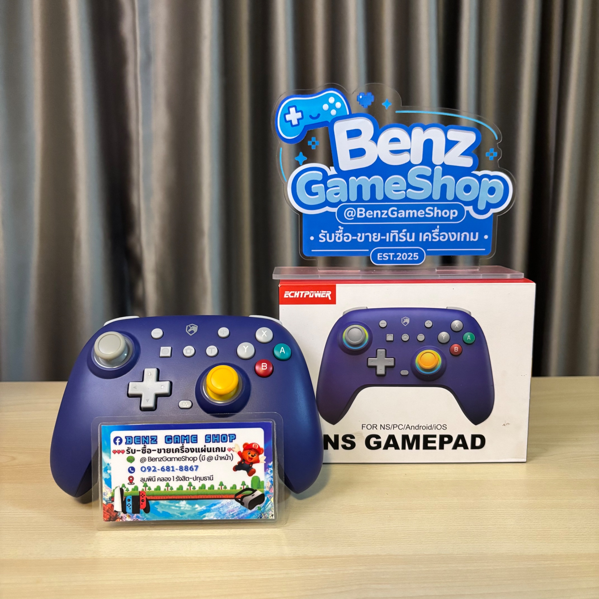 จอย Echtpower NS Gamepad ทรง GameCube (สีม่วง) — NS/PC/มือถือ