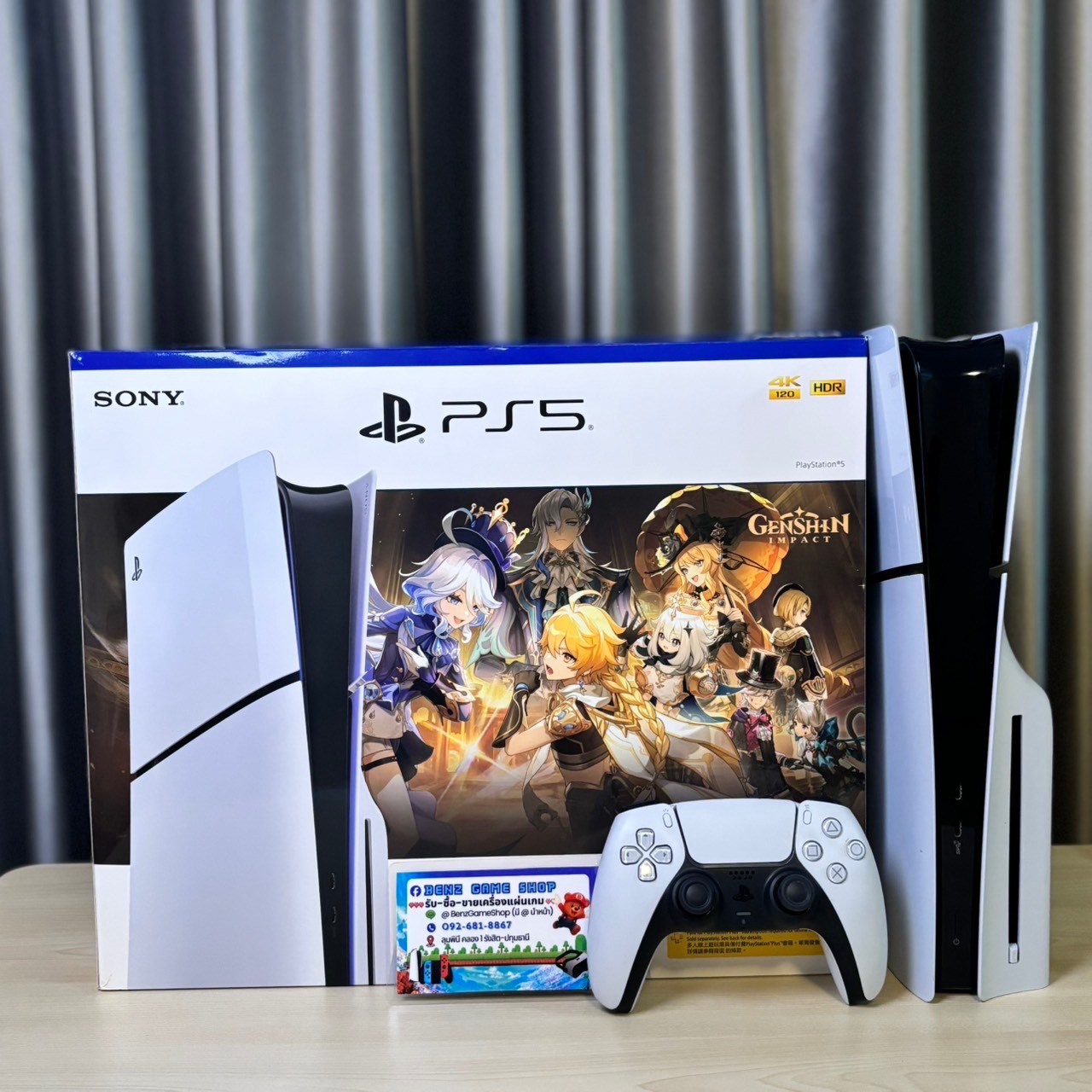 PlayStation 5 Slim (รุ่นใส่แผ่น) ชุด Genshin Impact Bundle (มือสอง)
