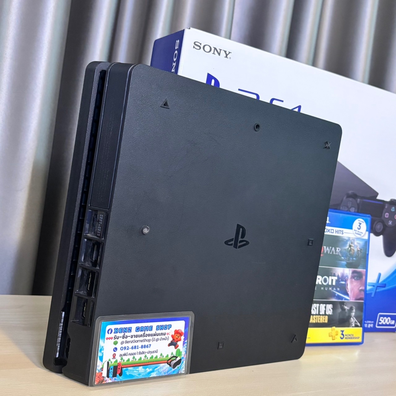 PlayStation 4 Slim 500GB (Jet Black) ชุด PS4 Hits ครบกล่อง + 2 เกม (มือสอง)