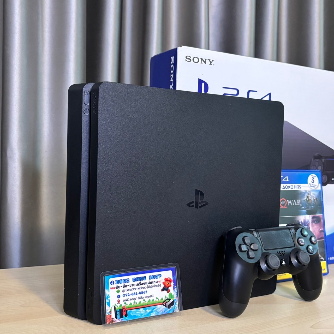 PlayStation 4 Slim 500GB (Jet Black) ชุด PS4 Hits ครบกล่อง + 2 เกม (มือสอง)